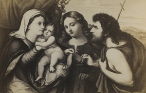 Germany Art Museum Palma Vecchio Virgin & John the Baptist Old CDV Photo 1870