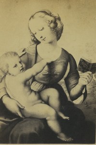 Germany Art Museum Raphael Colonna Madonna Old CDV Photo 1870