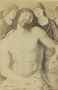 Germany Art Museum Mantegna Dead Christ supported by Two Angels CDV Photo 1870