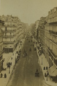 France Paris Rue Lafayette street Old CDV Photo 1860