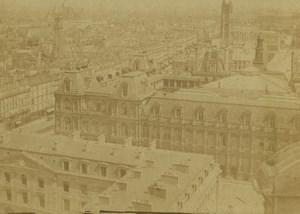 France Paris Panorama Hotel de Ville St Jacques Tower Old CDV Photo Galassi 1860