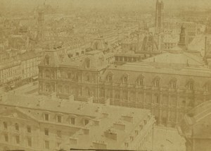 France Paris Panorama Hotel de Ville St Jacques Tower Old CDV Photo Galassi 1860