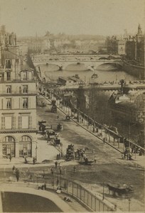 France Paris Panorama Old CDV Photo 1860