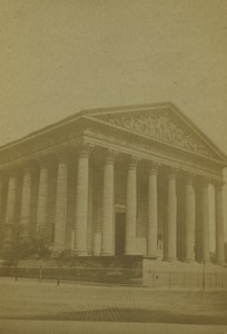 France Paris Church La Madeleine Old CDV Photo Guerard 1860