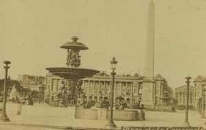 France Paris Concorde Place Old CDV Photo 1870's