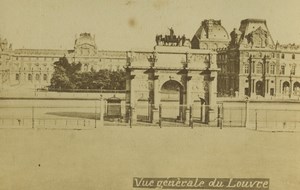 France Paris general view of the Louvre Old CDV Photo 1870's