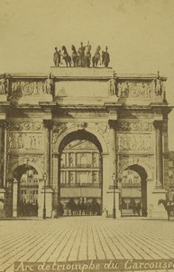 France Paris Triumphal Arch of the Carrousel Old CDV Photo 1870's