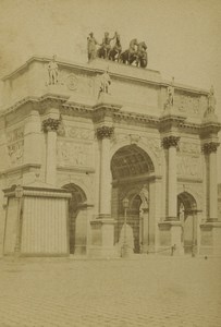 France Paris Triumphal Arch of the Carrousel Old CDV Photo 1860 #1