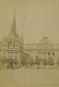 France Paris Sainte Chapelle & Courthouse Old CDV Photo 1860