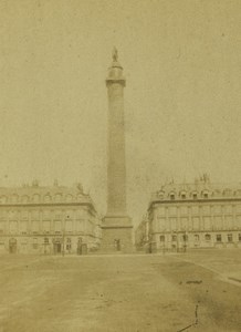 France Paris Place Vendôme Column Old CDV Photo 1860