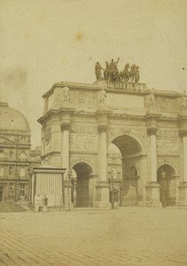 France Paris Triumphal Arch of the Carrousel Old CDV Photo 1860 #2
