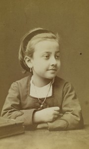 France Lyon Portrait Young Girl Old CDV Photo Antoine Lumière 1872 #1