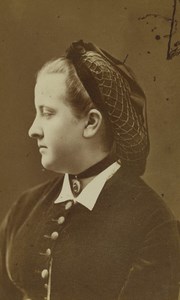 France Lyon Portrait Young Girl Old CDV Photo Antoine Lumière 1872 #2