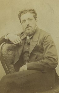 France Paris Bearded Man Portrait Old CDV Photo 1860's