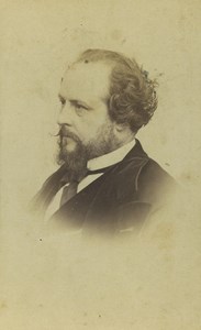 France Paris Bearded Man Portrait Old CDV Photo Tourtin 1860's
