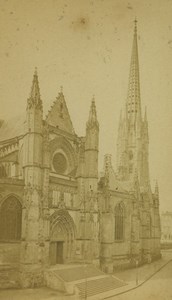 France Bordeaux Eglise Saint Michel Church Old CDV Photo Neurdein 1870's