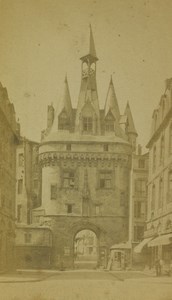 France Bordeaux Porte Cailhau Gate Old CDV Photo Neurdein 1870's