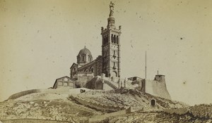 France Marseille Notre Dame de la Garde Old Photo Neurdein 1870's