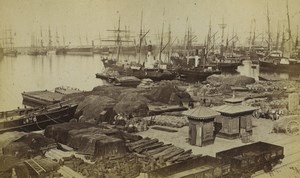France Marseille Bassin de la Joliette Basin Old Photo Neurdein 1870's