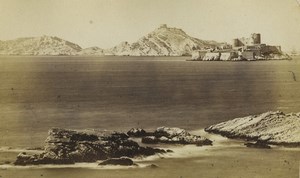 France Marseille Chateau d'If Castle & Islands Old Photo Neurdein 1870's
