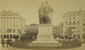 Switzerland Geneva National Monument Old Photo 1870's
