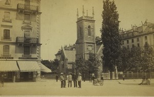 Switzerland Geneva Holy Trinity Church Old Photo 1870's