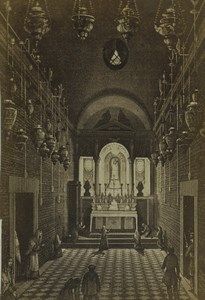 Italy Loreto Basilica Santa Casa interior Old CDV Photo of gravure Brogi 1870's