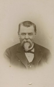 France Poitiers Man Portrait Moustache Beard Fashion Old CDV Photo Rat 1890