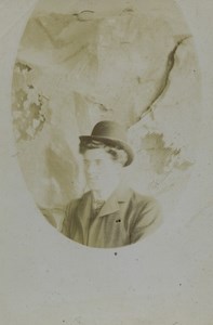 France Man Hat Portrait Fashion Old CDV Photo 1890