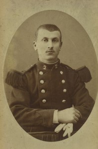 France Luneville Military Man Uniform Portrait Old CDV Photo Henry 1890