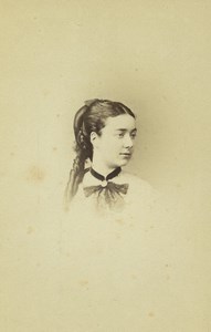 France Paris Young Woman Portrait Fashion Old CDV Photo Lejeune 1870