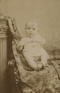 France Lyon baby child Portrait Fashion Old CDV Photo Victoire 1880