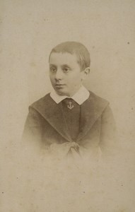 France Lyon child Boy Portrait Fashion Old CDV Photo Victoire 1880 #2