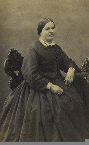 France Saint Etienne Woman Portrait Fashion Old CDV Photo Bellotti 1865 #2