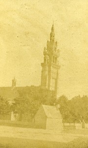 France Roscoff belfry Old CDV Photo Fougère 1880