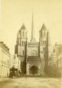 France Dijon cathedral Old CDV Photo 1867