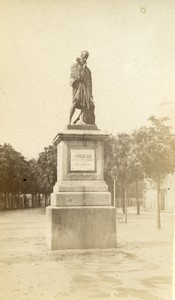France Laval Statue of Ambroise Paré Old CDV Photo 1870's
