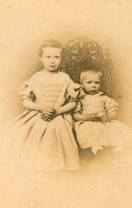 France Dunkerque Jeanne & Theodore Villette Children Old CDV Photo William 1890