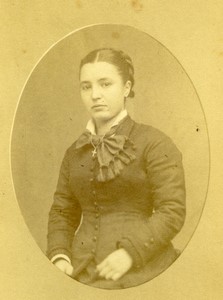 France Millau Young Woman portrait Old CDV Photo Julien 1880 #1