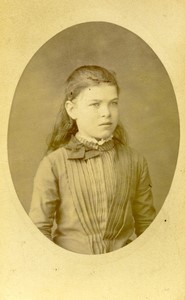 France Beaune Young Girl portrait Old CDV Photo Millot 1890