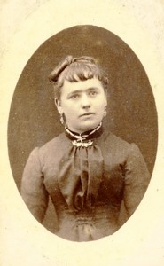 France Verdun Young Woman portrait Old CDV Photo Laveuve 1890 #2