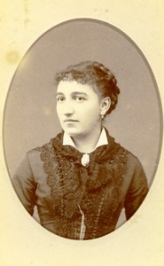 France Elbeuf Woman portrait Old CDV Photo Warnery 1890
