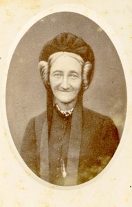 France Caen Older Lady portrait Old CDV Photo Peret 1890