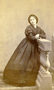 France Paris Woman portrait fashion Old CDV Photo Jamin 1860's
