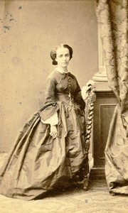 France Paris Woman portrait fashion Old CDV Photo Mulnier 1860's