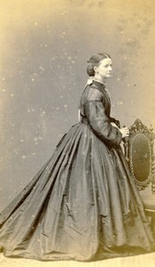 United Kingdom Gloucester Woman portrait fashion Old CDV Photo Soley 1870's