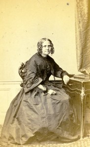 France Paris Woman portrait fashion Brissot Old CDV Photo Persus 1860's