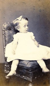 France Paris Toddler Boy Georges de Goer Old CDV Photo Pierre Petit 1870