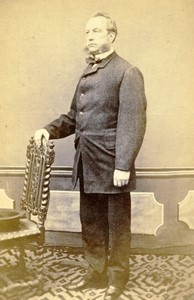 France Man portrait fashion Sideburns Old CDV Photo 1870