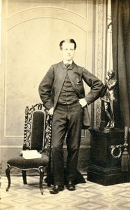 United Kingdom Nottingham? Man portrait fashion Old CDV Photo Shaw 1870